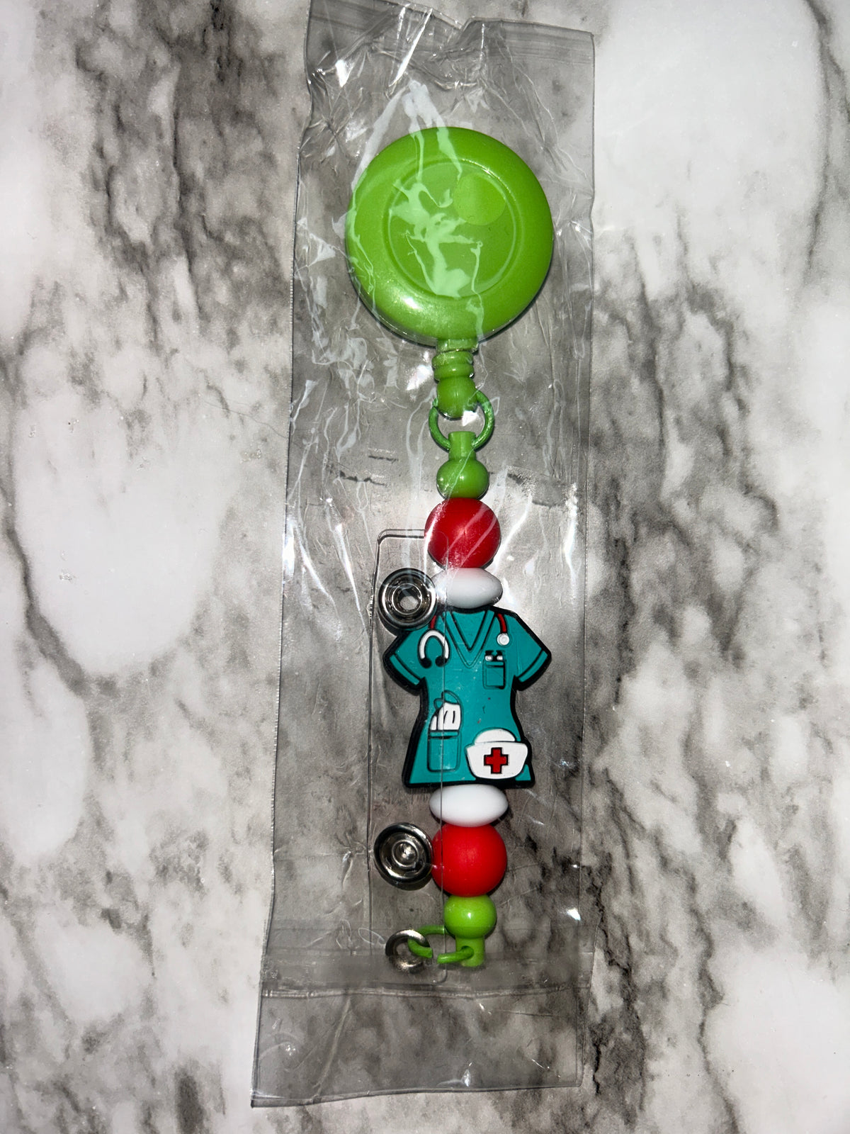 Nurse Badge Reel Grinch Holiday