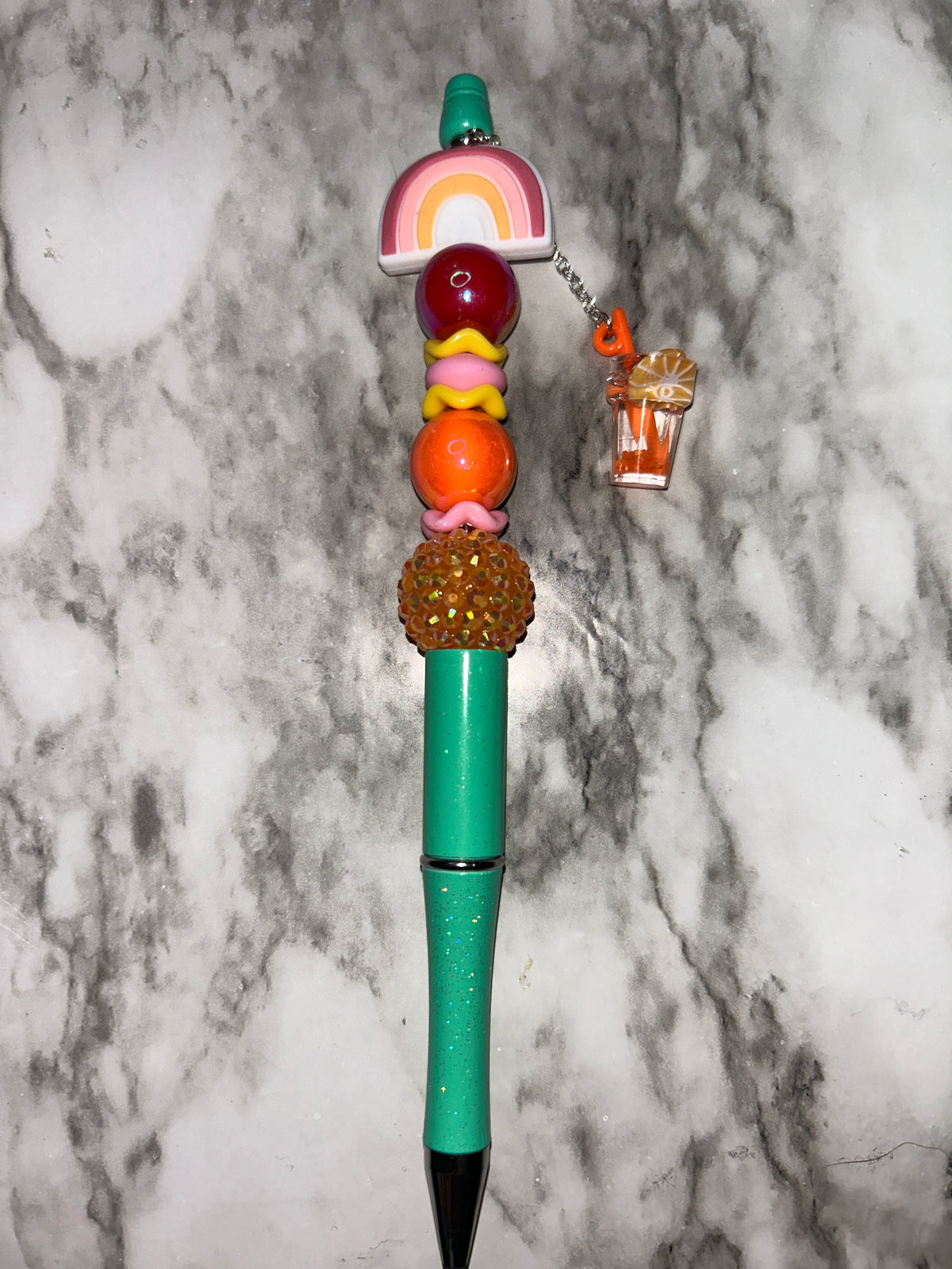 Standard Rainbow Focal Orange Pink  with Dangle Medium Extender