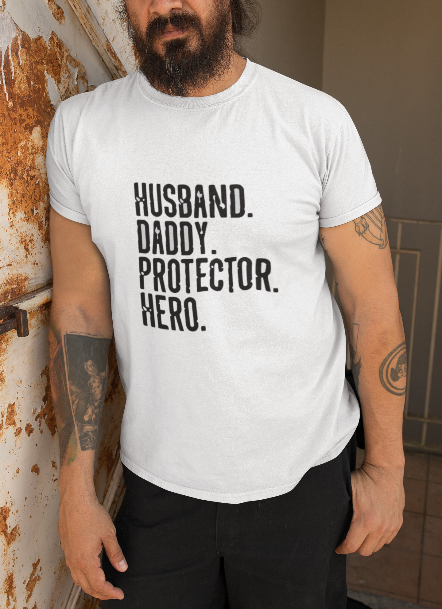 Husband Daddy Protector Hero Tee