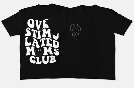 Over Stimulated Moms Club with Pocket Design Tee